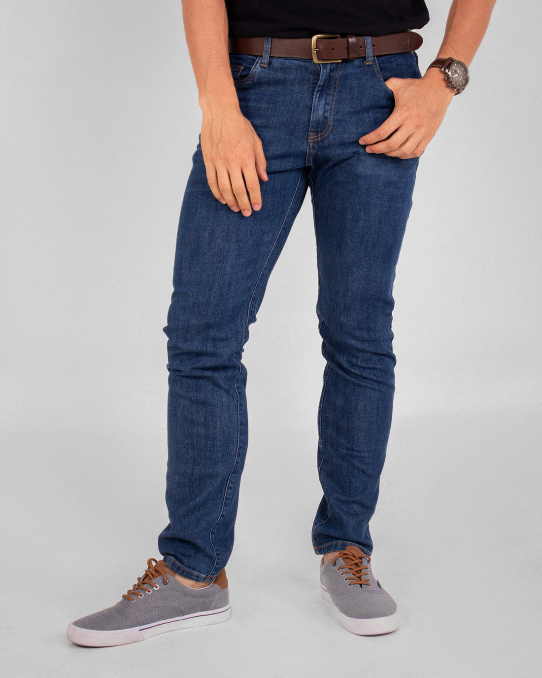 Classic jean azul medio para hombre