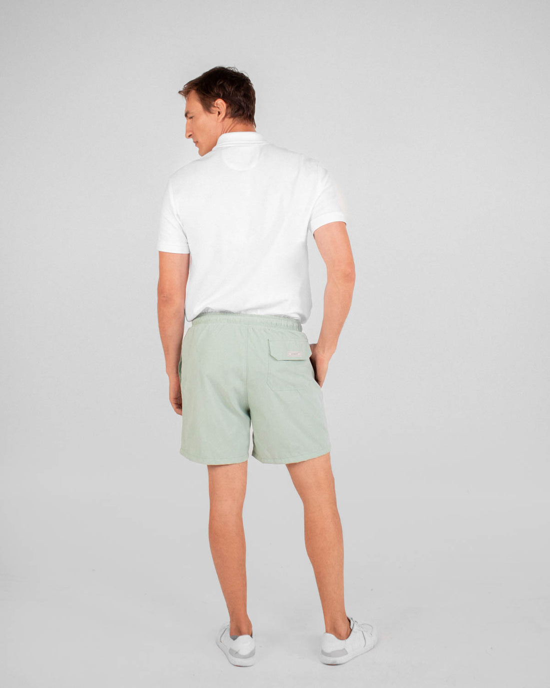 Pantaloneta de baño verde para hombre