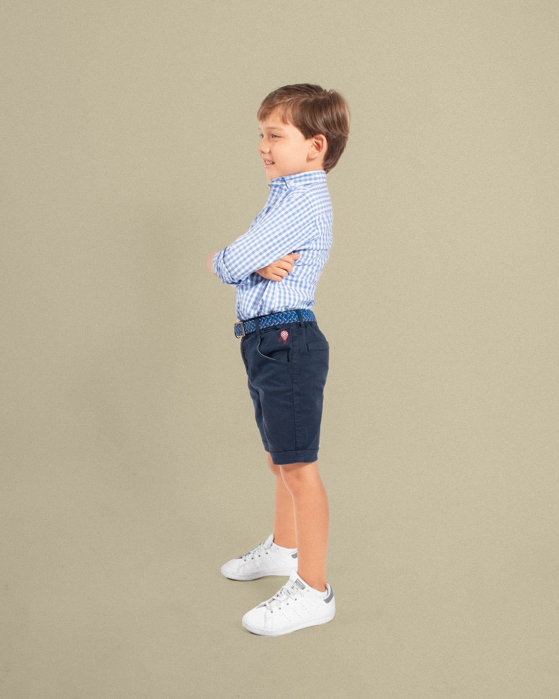 Bermuda azul navy en algodón para niño